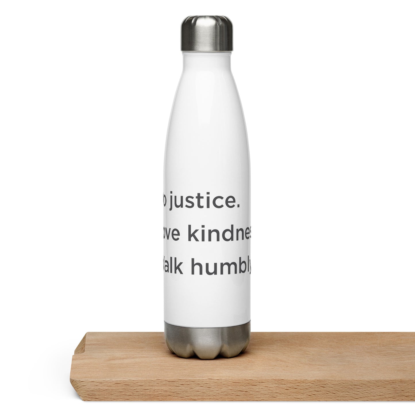 Stainless Steel Water Bottle Typeface