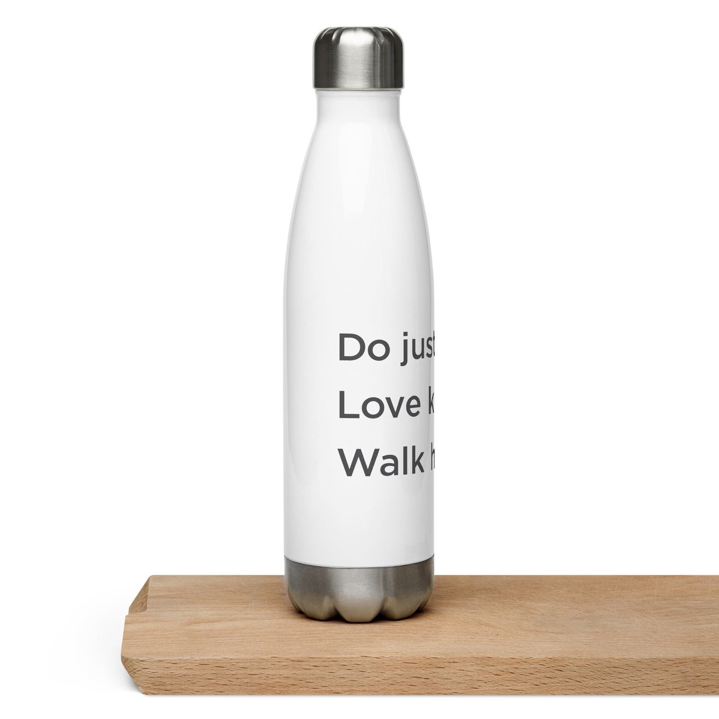 Stainless Steel Water Bottle Typeface